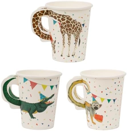 Talking Tables Safari Animal Themed Paper Cups Set of 8