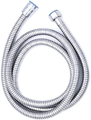 NUZAMAS 15m Stainless Steel Chrome Shower Hose Replacement