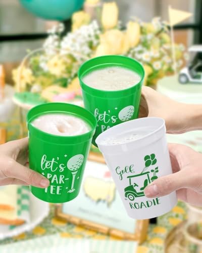 Nefelibata 12Pcs Golf Party Cups Reusable 16oz Drinking Cups