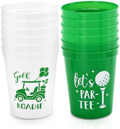Nefelibata 12Pcs Golf Party Cups Reusable 16oz Drinking Cups