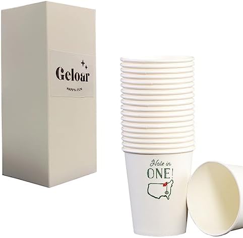 Golf Party Cups 20 Pack 9oz Hole in One First Birthday