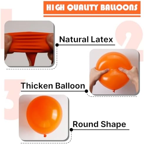 PartyWoo Orange Balloons 145 PCS Fall Decor Kit