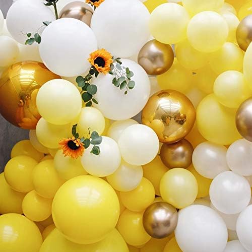 KALOR 60 Pcs 12 Inch Yellow Gold Balloons Decorations