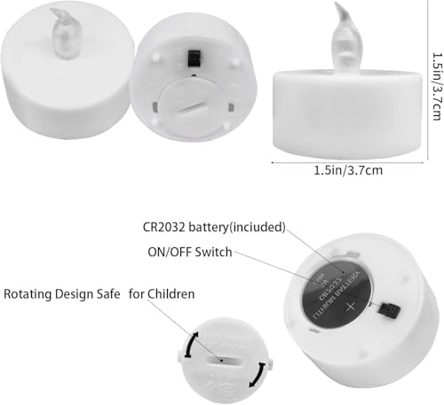 YIWER Flameless Battery Tea Lights Set of 24