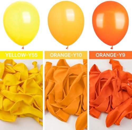 PartyWoo Orange Balloons 145 PCS Fall Decor Kit