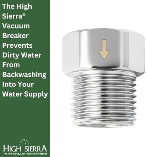 High Sierra Handheld Showerhead Vacuum Breaker - Matte Black Finish