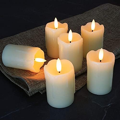 Homemory Flameless Votive Candles with Timer Remote 6 Pack