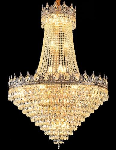 KoKoYukina 32 Inch French Empire Crystal Chandelier 26 Lights