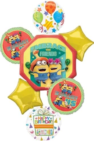 Anagram Despicable Me Minions 7pc Foil Balloons Birthday Decor