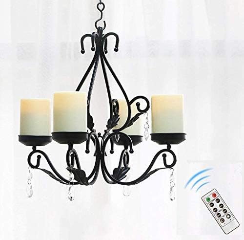 Flameless Candles Chandelier 4 Light Waterproof Wall Sconces