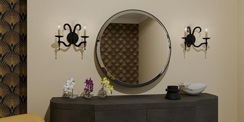 Quoizel Octavia 2-Light Earth Black Wall Sconce 1