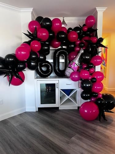 22 Inch Black Foil Star Balloons for Party Decorations