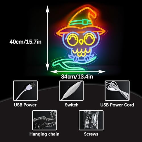 GleamNeon Owl Neon Sign - Magical Decor for Parties and Rooms