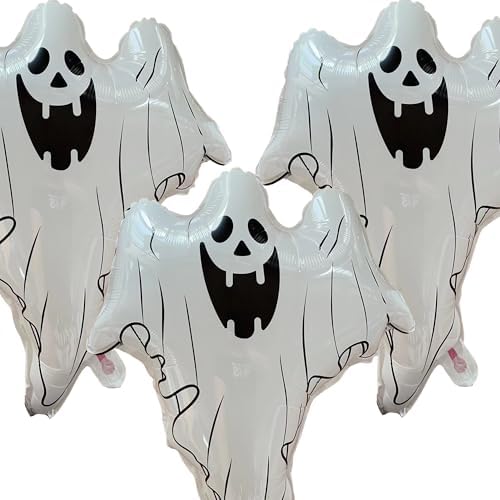 Halloween Ghost Balloons - 3 Pack for Spooky Decor