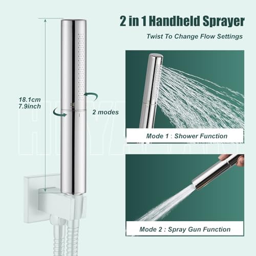 Heyalan Handheld Shower Spray Head Dual Function High Pressure Luxury