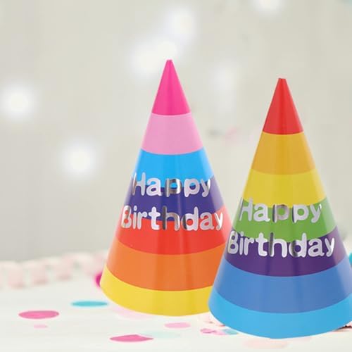 12 PCS Happy Birthday Hats and Sunglasses for Kids Adults Party Favors