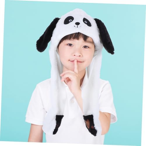 Vaguelly Moving Ear Panda Costume Hat for Kids and Parties