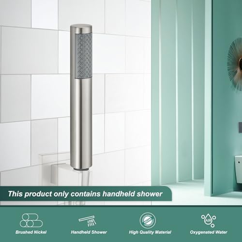 Heyalan Handheld Shower Spray High Pressure Luxury Hand Shower Head Brushed Nickel