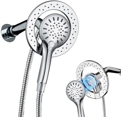 Dual Shower Head Set with Magnetic Handheld and Rainfall 2 in 1