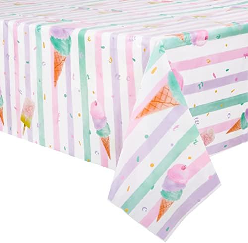 WERNNSAI Ice Cream Table Cloth 2 Pack