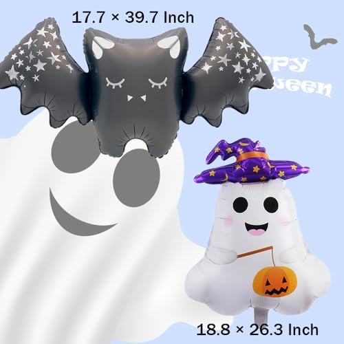 Halloween Balloon Kit 9 Pcs Ghost Bat BOO Decorations