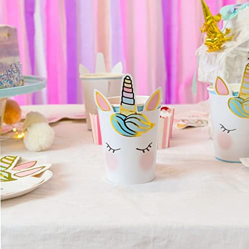 Talking Tables Pack of 8 Shaped Unicorn Face Cups