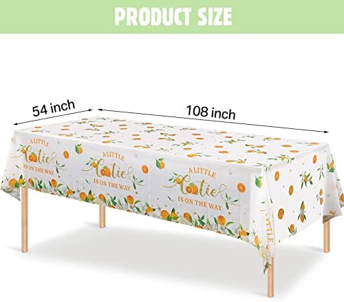 Tegeme Orange Fruit Party Tablecloth 54x108 Inches 3 Pack