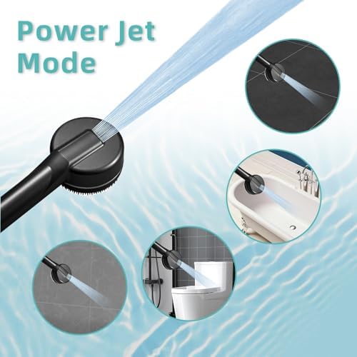 4 Spray Modes Handheld Shower Head with Hose and Filter