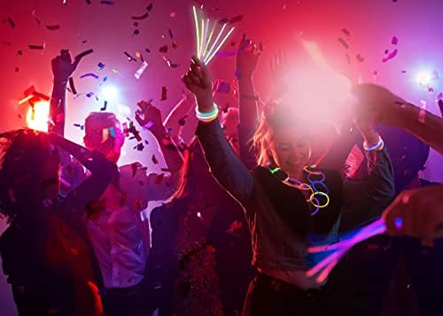 Play22 300 Pc 8 Ultra Bright Glow Sticks Bulk Party Pack