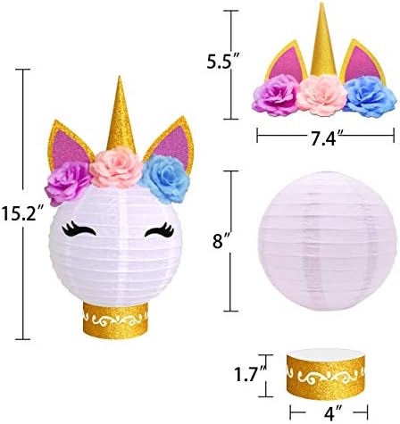 MOAXMOA Unicorn Paper Lanterns Centerpieces