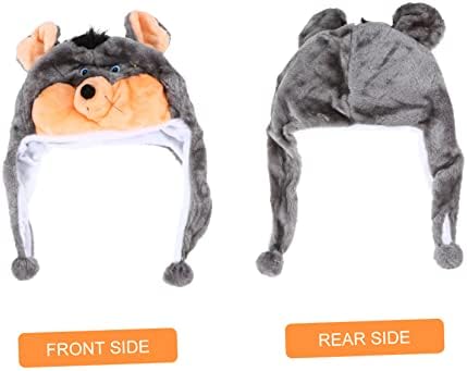 PRETYZOOM Funny Plush Animal Party Hat for Costume Photo Prop