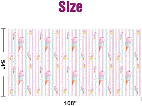 WERNNSAI Ice Cream Table Cloth 2 Pack