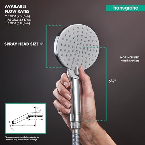 Hansgrohe Vernis Blend 4-Inch Handheld Shower Head with Rain and IntenseRain Sprays