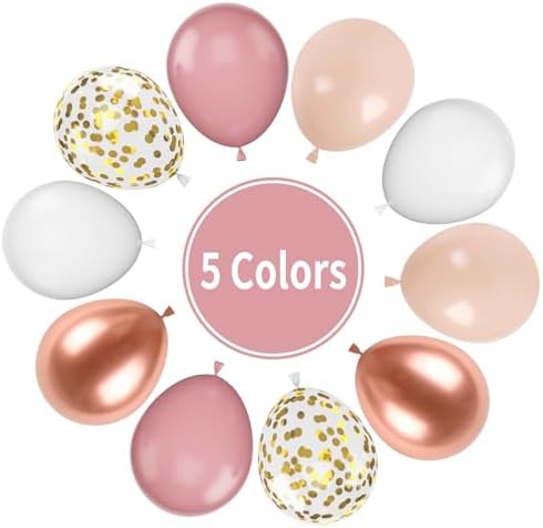 Dusty Pink Balloons Set 55Pcs 12 Inch Party Decorations