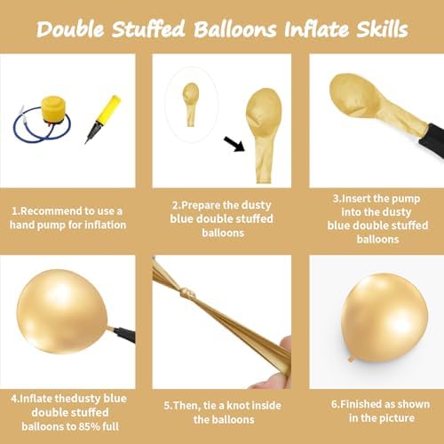 Chrome Metallic Gold Balloon Garland Kit 98PCS