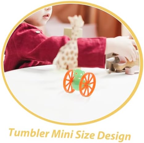 Totority 50pcs Mini Wheeled Tumbler Toys for Balance and Coordination