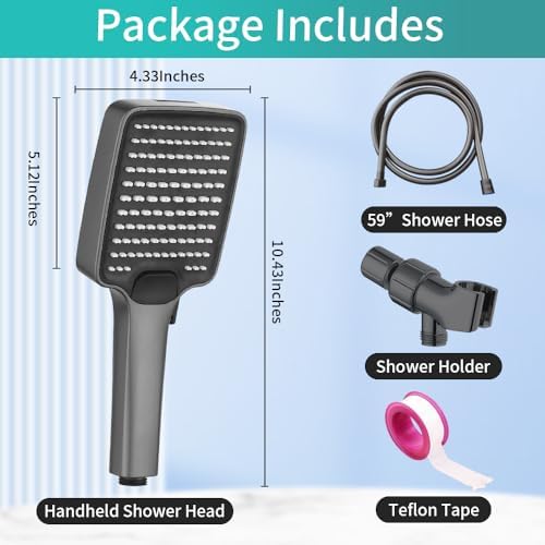 Sello Handheld Shower Head with 3 Modes and High Pressure