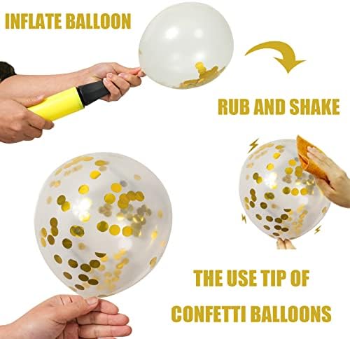 62pcs Gold White Balloons Kit - Party Decorations