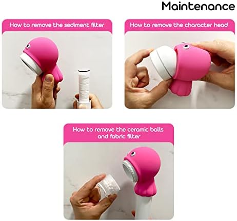 Barumi Livo Kids Handheld Showerhead - Octopus Pink