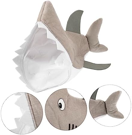 Coolehiya Animal Hat Costume Party Plush Shark Photo Prop Mask