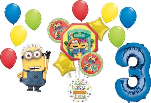 Anagram Despicable Me 3rd Birthday Balloon Decor