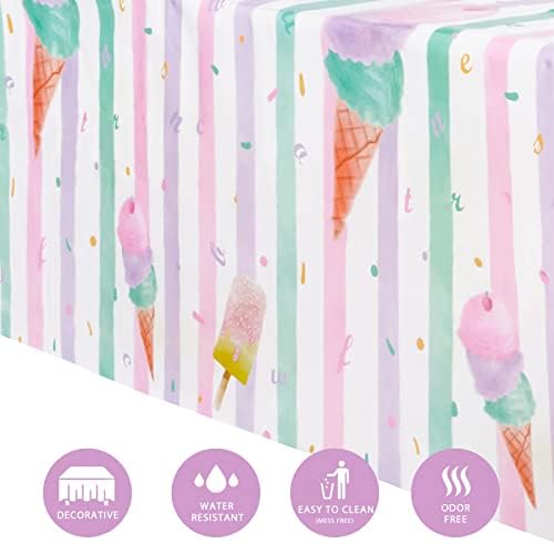 WERNNSAI Ice Cream Table Cloth 2 Pack