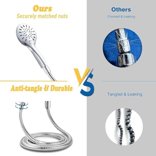 Dual Shower Head Set with Magnetic Handheld and Rainfall 2 in 1