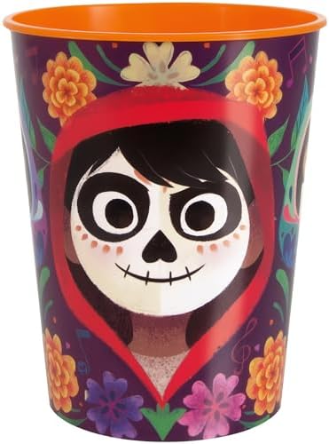 Multicolor Plastic Disney Coco Stadium Cup 16oz 1 Count