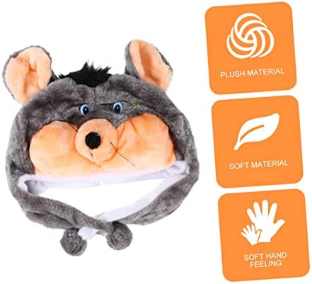 PRETYZOOM Funny Plush Animal Party Hat for Costume Photo Prop