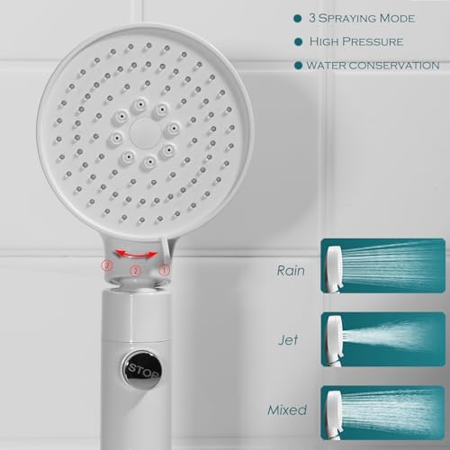 RIVOODS Handheld Showerhead with On-Off Switch