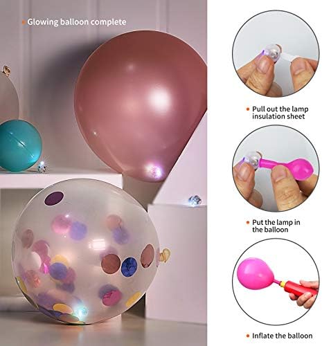 Aogist 100Pcs Multicolor Balloon Lights with Hook