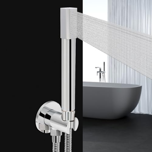 NearMoon Brass Handheld Shower Head with Wall Connector and Hose