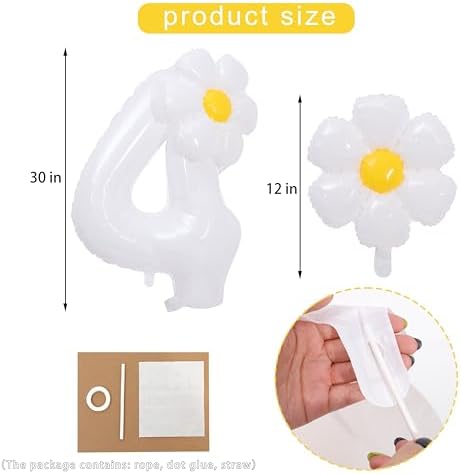 30 Inch Daisy Number 4 Balloon Set