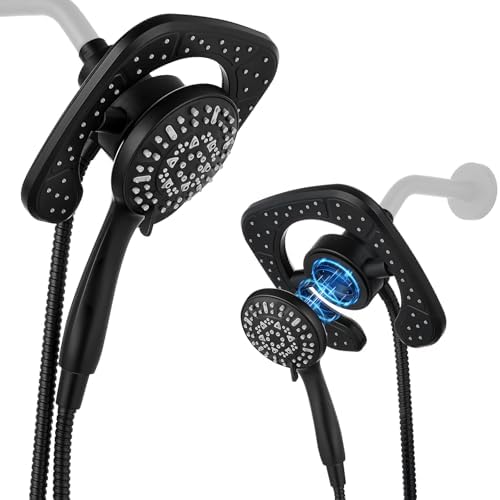 Gotonovo 5-Setting 2 in 1 Dual Shower Head with Handheld Combo